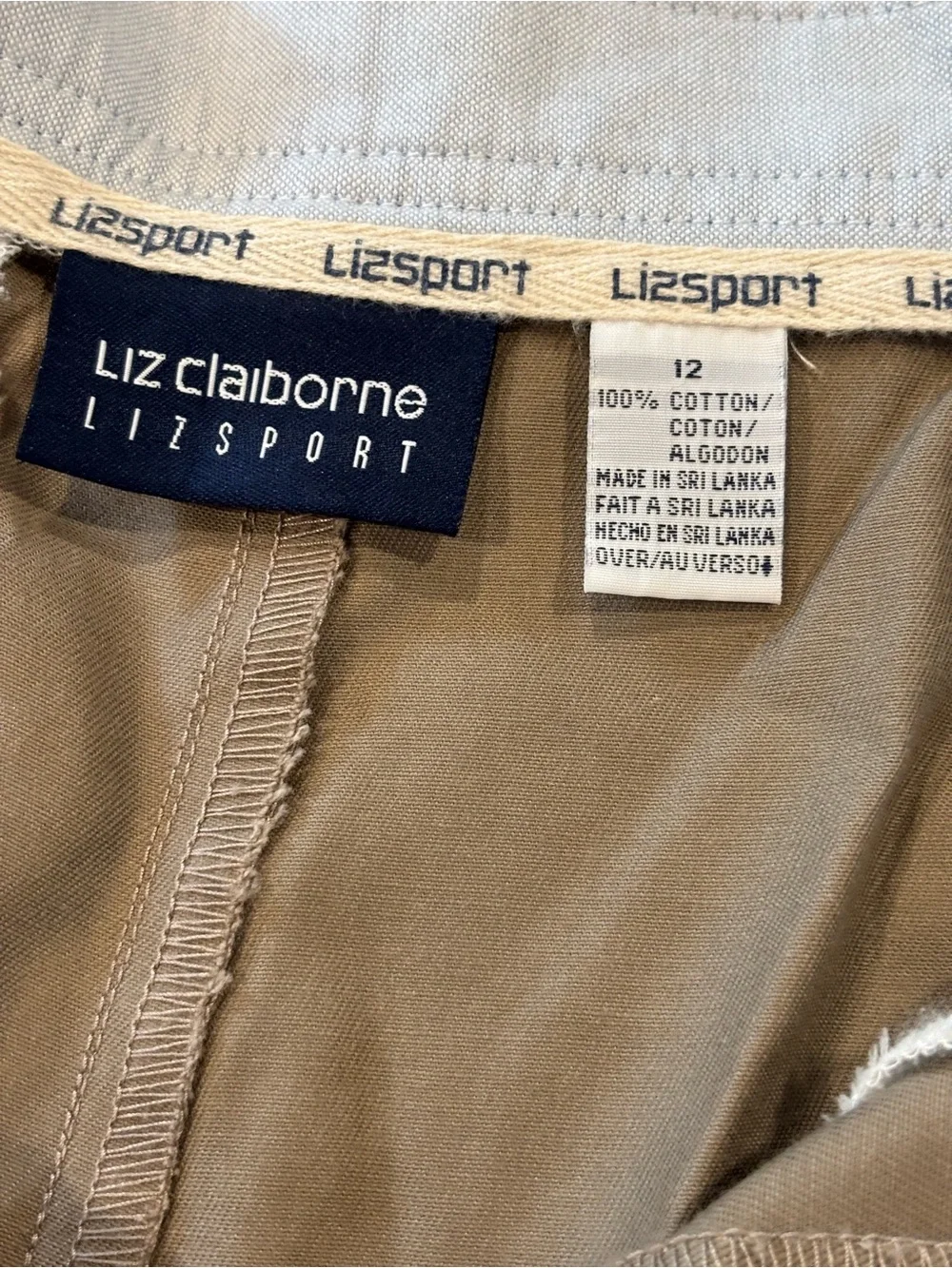 NWT Liz Claiborne women’s Tan Chino Shorts